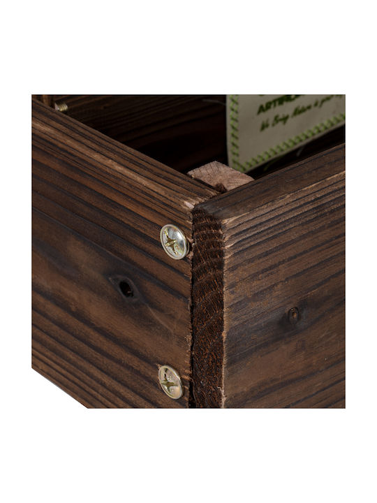 GloboStar Antipaxos Hanging Planter Wooden Brown 38x45x45cm.