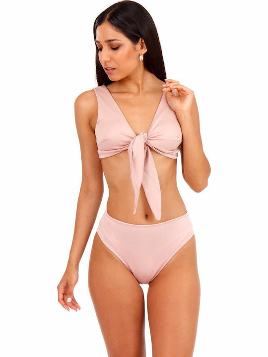 Bikini Set Triangle Top & Slip Bottom Pink