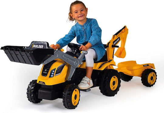 Kinder Bulldozer Builder Max Fuß zu Boden mit Kutsche & Pedal Gelb