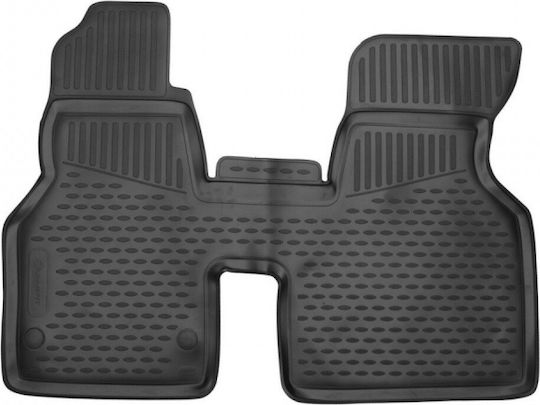 Novline Front Mats 2pcs Tray Type for Volkswagen Transporter T4 1990-2003 Black