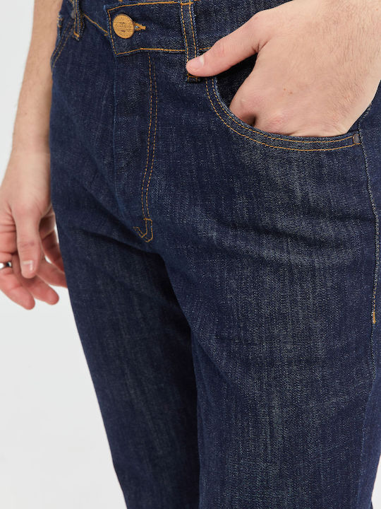 Herren Jeanshose Elastisch Marineblau
