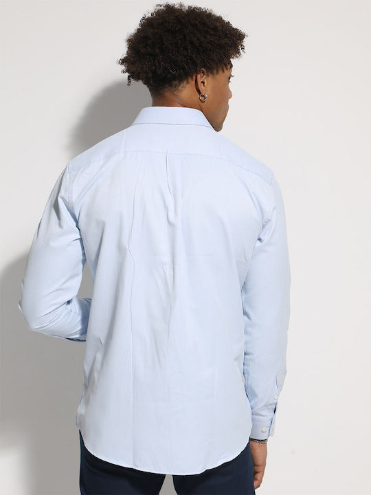 Tresor Men's Shirt Long Sleeve Denim Light Blue