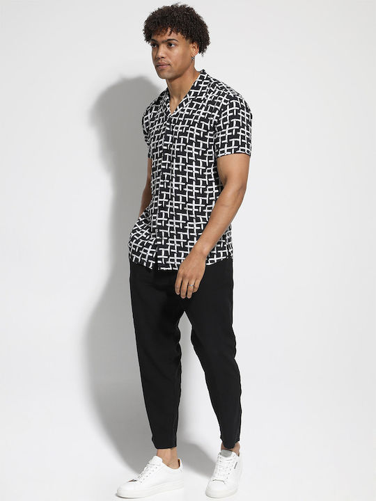 Tresor Men's Shirt Short Sleeve Black