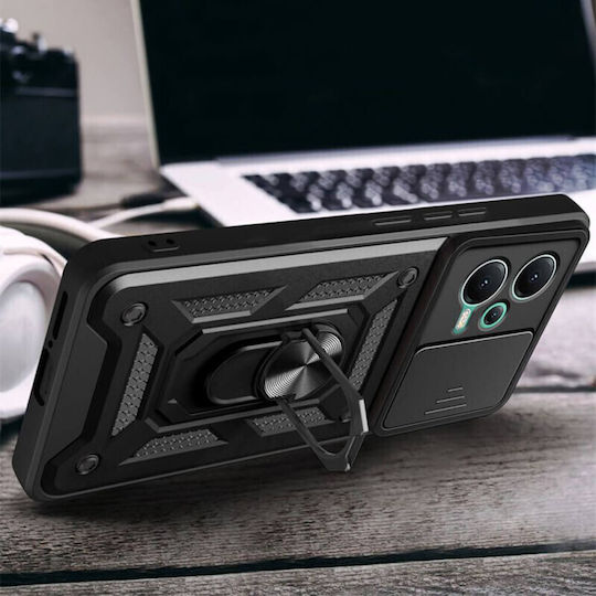 Techsuit Camshield Back Cover Πλαστικό / Σιλικόνης Μαύρο (Redmi Note 12 Pro+)