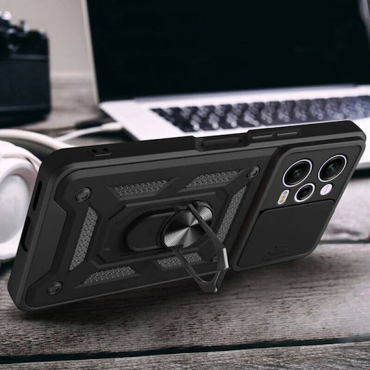 Techsuit Camshield Umschlag Rückseite Kunststoff / Silikon Schwarz (Redmi Note 12 Pro / Poco X5 Pro)