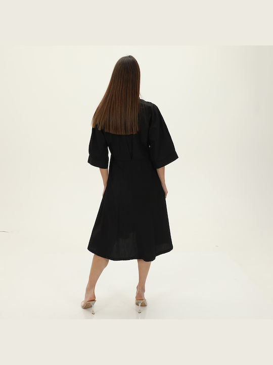Ale - The Non Usual Casual Midi Dress Black