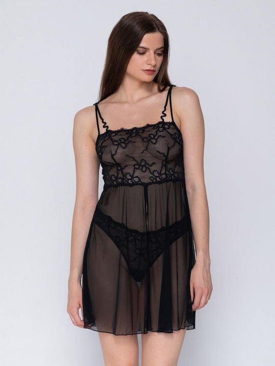 Luna Babydoll Schwarz