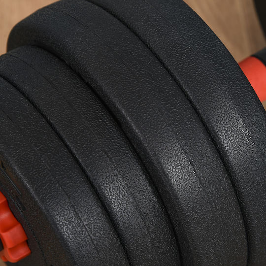 HomCom Αλτήρες Σετ με Μπάρα Συνολικού Βάρους 25kg