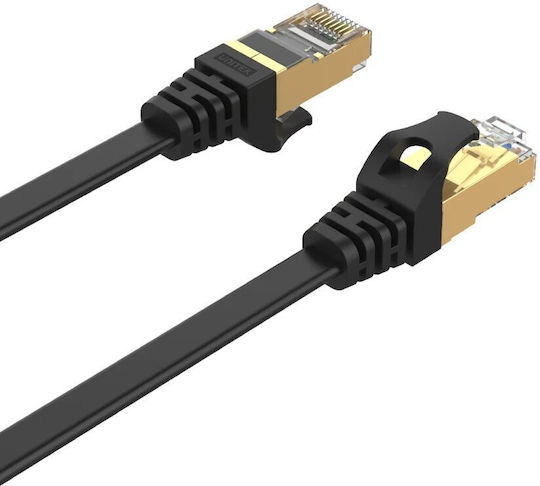 Unitek Flat U/UTP Cat.7 10Gbps Network Cable Ethernet 1m Black