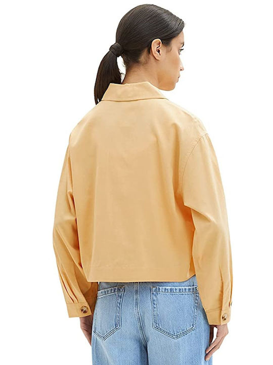Women's Short Lifestyle Jacket for Spring or Autumn Beige