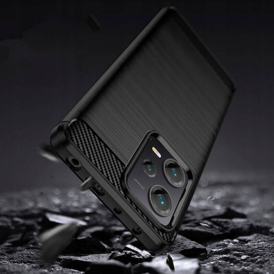 Techsuit Carbon Back Cover Σιλικόνης Μαύρο (Redmi Note 12 5G)
