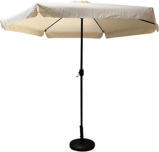 Garten- und Terrassen-Sonnenschirm Rundschreiben Aluminium Grenadine Beiges / Schwarzes Φ3xΥ2.45m