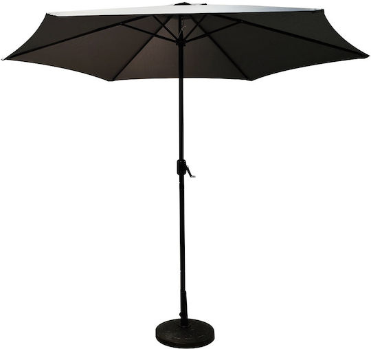 Samoa Aluminium-Garten- und Terrassen-Sonnenschirm mit Luftauslass Grau / Schwarz