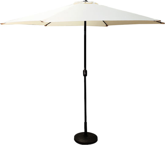 Umbrelă Rotundă Din Aluminiu Graciosa Bej / Negru Φ3xÎ2,55m