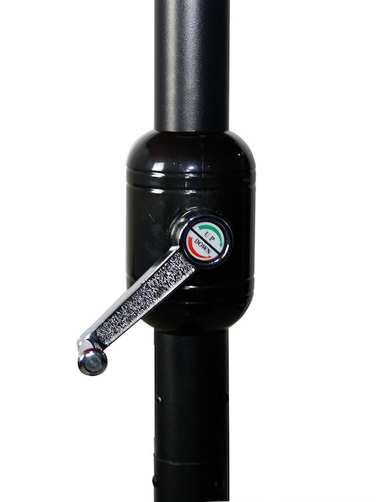 Umbrelă Rotundă Din Aluminiu Graciosa Bej / Negru Φ3xÎ2,55m