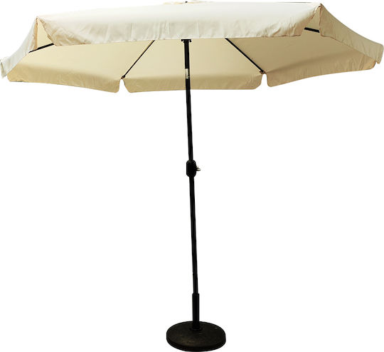 Anami Aluminium-Garten- und Terrassen-Sonnenschirm mit Beige-Luftauslass / Schwarz