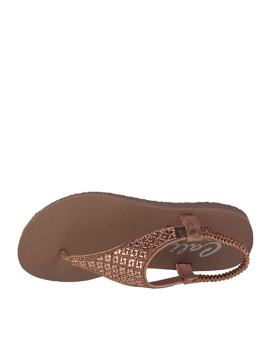 Meditation Sweet Rock Flache Sandalen für Damen in Rosa Farbe