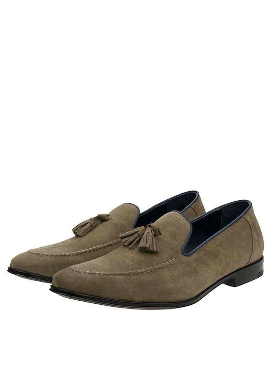 Kricket Δερμάτινα Ανδρικά Loafers σε Μπεζ Χρώμα