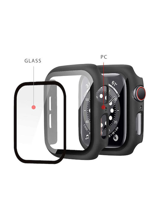 Tech-Protect Defense 360 Plastic Case with Glass in Transparent color for Apple Watch 44mm