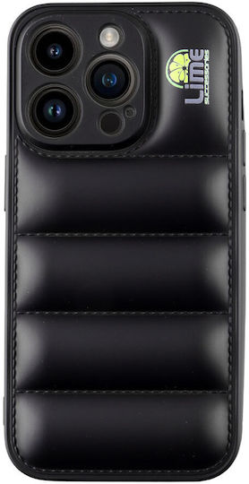 Lime Bumpy Puffer Back Cover Σιλικόνης με Λουράκι Μαύρο (iPhone 13 Pro)