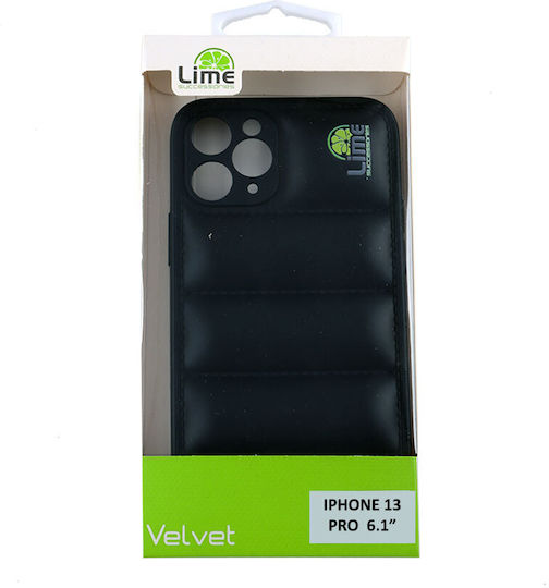 Lime Bumpy Puffer Back Cover Σιλικόνης με Λουράκι Μαύρο (iPhone 13 Pro)
