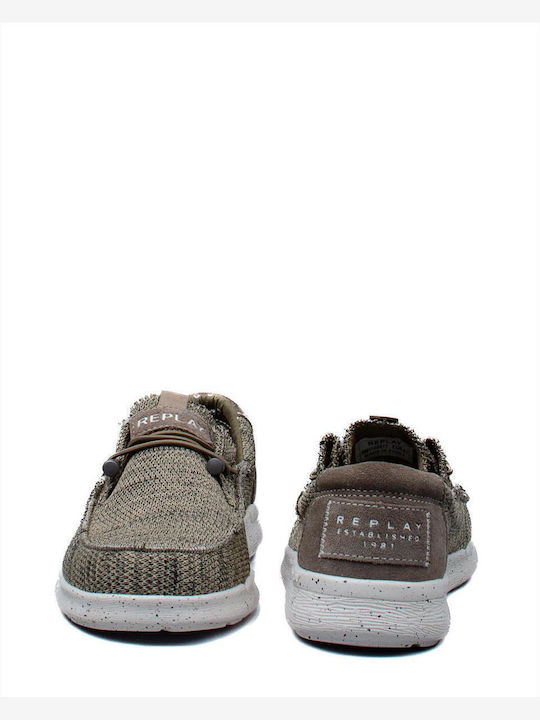 Alcyon Mesh Ανδρικά Loafers σε Μπεζ Χρώμα