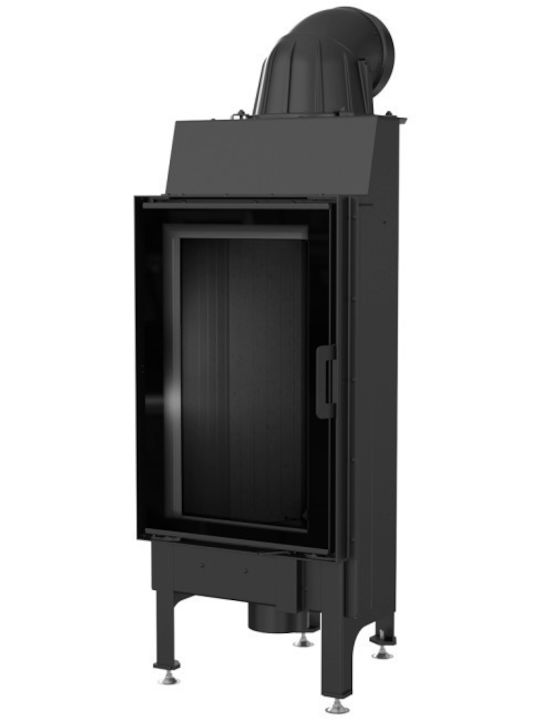 Kratki Nadia 9 Black Kaminofen Holz 9kW Gerade mit einer zu öffnenden Tür