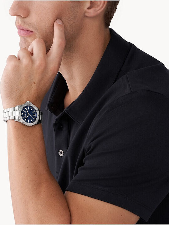 Michael Kors Everest Ανδρικό Ρολόι 40mm Μπαταρίας Ασημί