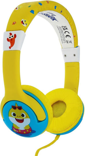 OTL Baby Shark Holiday Ενσύρματα Παιδικά On Ear Ακουστικά Κίτρινα