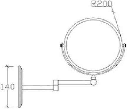Tema 81007 Μεγεθυντικός Στρογγυλός από Μέταλλο 20x20cm Ασημί