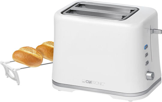 Clatronic TA 3554 Toaster 2 Schlitze 870W Weiß