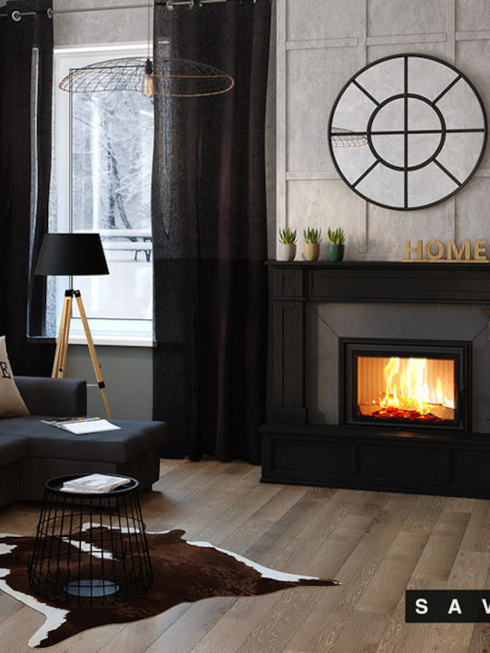 Saven Energy Eco Kaminofen Holz 15.1kW Gerade mit einer zu öffnenden Tür Geschlossenes Ausdehnungsgefäß