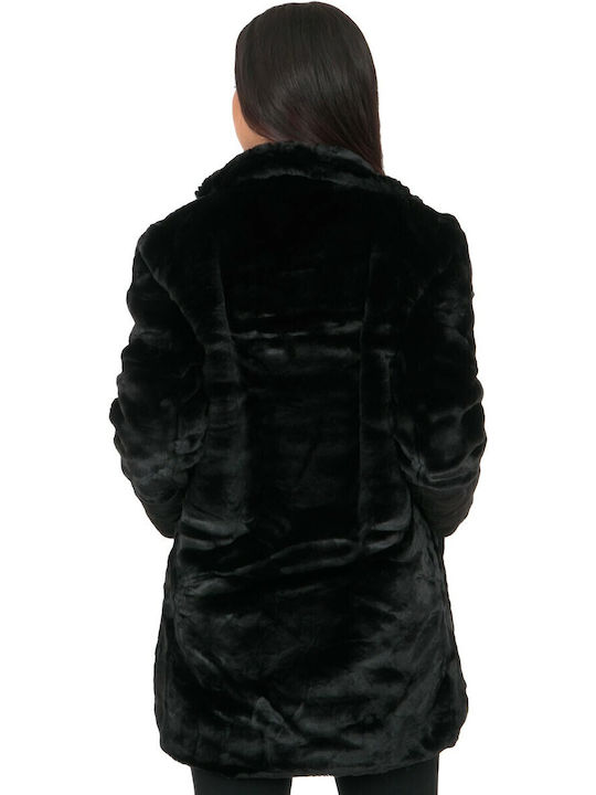 Women's Long Fur Black