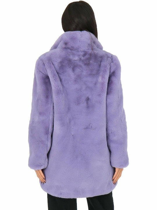 Дамска кожухарка Лилав FUR-1800 (PRPL)