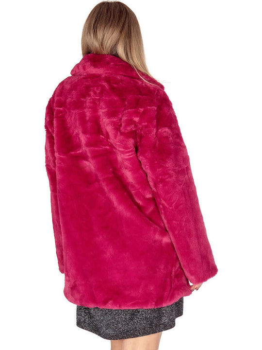 Women's Short Fur Fuchsia