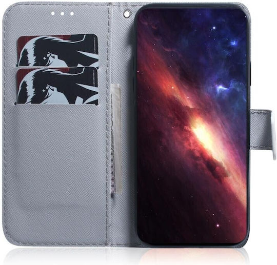 Coloured Drawing Wolf Wallet Δερματίνης Λευκό (OnePlus Nord CE 2 Lite)