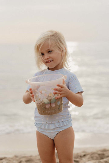 Little Dutch Flowers Butterflies Beach Bucket Pink
