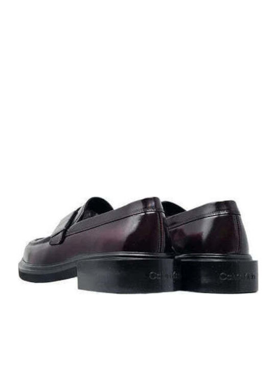 Men's Leather Moccasins Burgundy