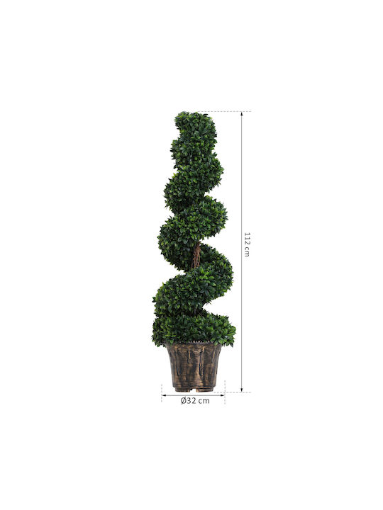 Изкуствено дърво за външно пространство Buxus (Обща кутия) Green 112см Outsunny