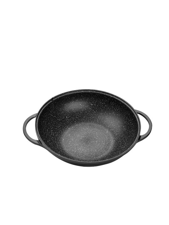 Cheffinger Wok από Αλουμίνιο Με Καπάκι με Επίστρωση από Πέτρα 36cm