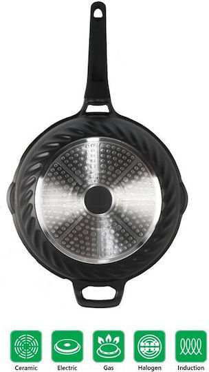 Cheffinger Wok With Lid made of Aluminum with Non-Stick Coating 32cm