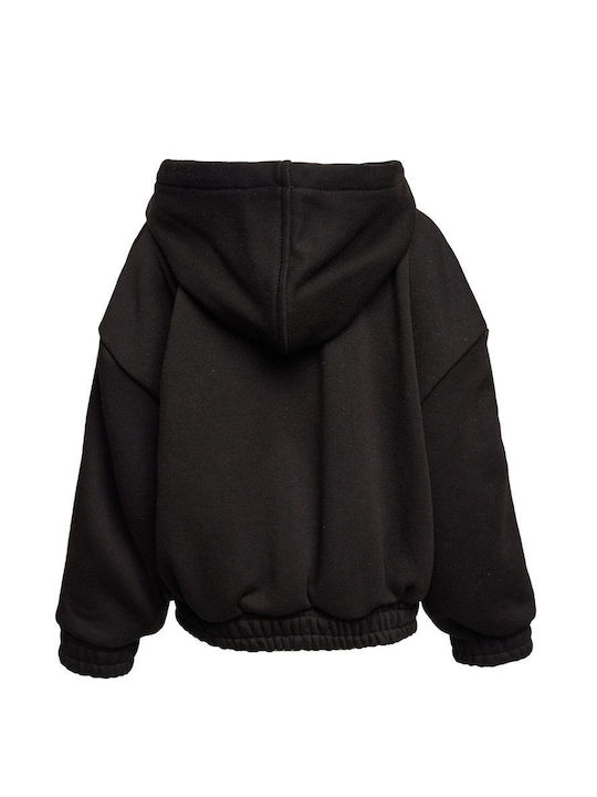 SugarFree Kids Sweatshirt with Hood and Pocket Black