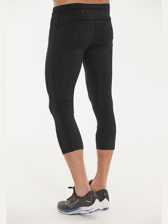 Endurance Zane Herren Sportleggings Capri Schwarz