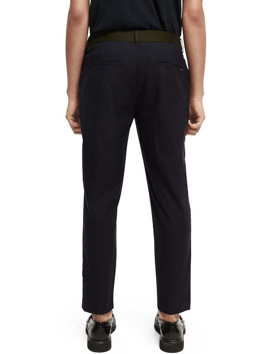 Scotch & Soda Men's Trousers Chino in Regular Fit Navy Blue