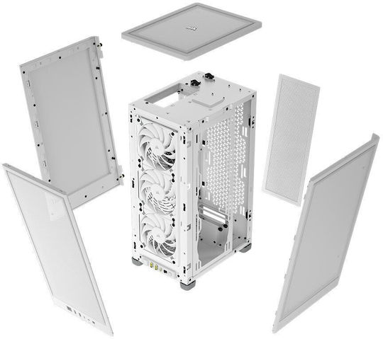 Corsair 2000D Airflow Mini Tower Κουτί Υπολογιστή Λευκό