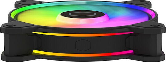 CoolerMaster Masterfan MF120 Halo² Case Fan (2050rpm / 51.88cfm) with ARGB Lighting and 4-Pin PWM Connection