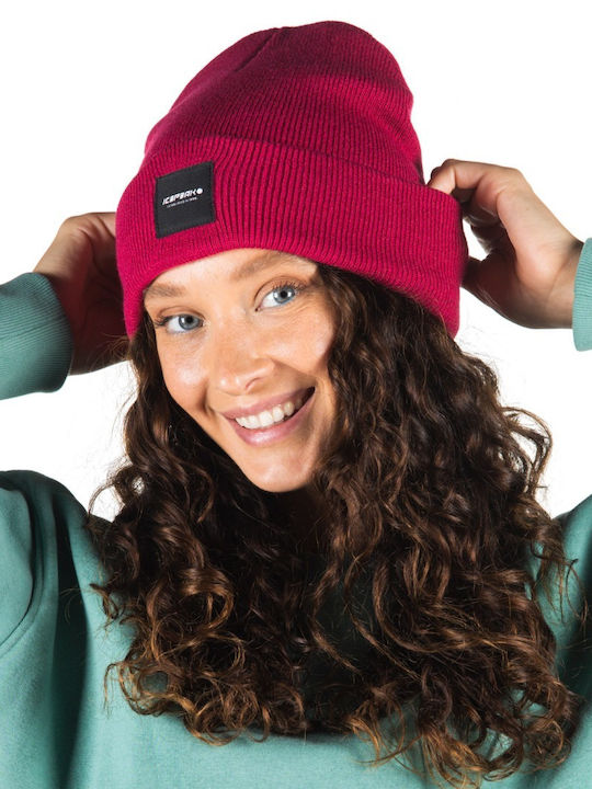Knitted Beanie Cap Fuchsia 58808850I-675