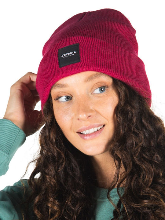 Knitted Beanie Cap Fuchsia 58808850I-675