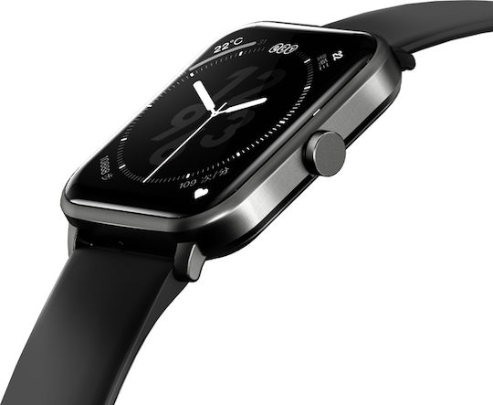 QCY GTS S2 44mm Smartwatch mit Pulsmesser (Schwarz)
