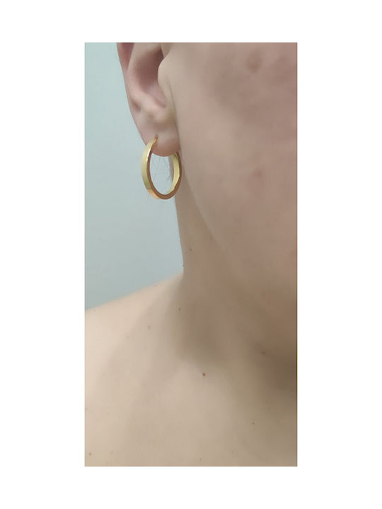 Silver earrings Silver 925 Gold plated hoops KVK-12203Y